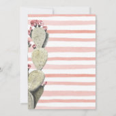 サボテン桃ベビーシャワーガール招待状 招待状 (裏面)