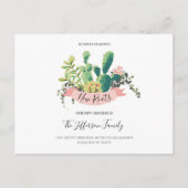 サボテン植え新しい根を動かす 案内ポストカード (正面)