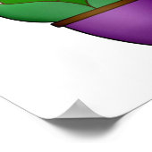 サボテン植物の背景 ポスター (角)