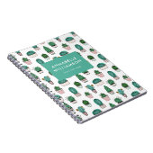 サボテン植物パターン ノートブック (右側)