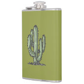 サボテン植物手描きイラストレーション フラスク (左)