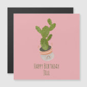 サボテン植物虹のバスケット手描き (正面/裏面)