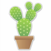 サボテン植物 シール (正面)
