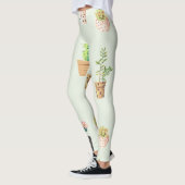 サボテン植物 レギンス (左)