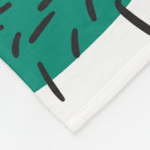 サボテン植物、ヴィンテージグリーンシームレスパターン。 フリースブランケット (角)