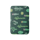 サボテン植物：ヴィンテージシームレスな背景 バスマット (正面縦)