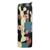 サボテン植物：ヴィンテージ植物模様 タンブラー (回転左)