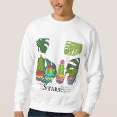 サボテン植物(引用文) スウェットシャツ (正面)