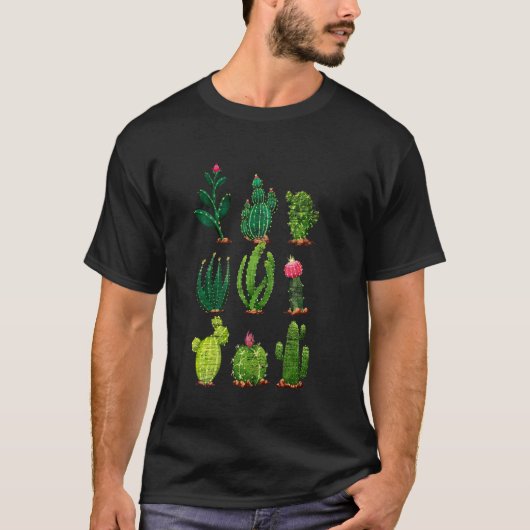 サボテン植物 Tシャツ (正面)