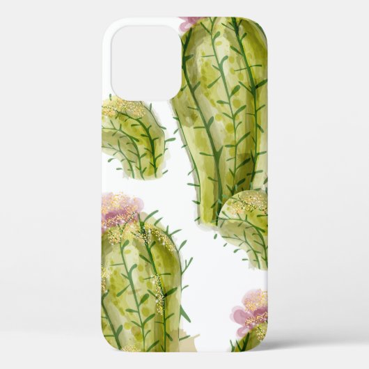 サボテン模様の水彩 Case-Mate iPhoneケース (裏面)