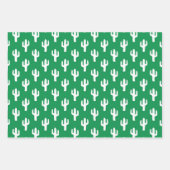 サボテン模様の砂漠南西部の原色おもしろい ラッピングペーパーシート (正面3)