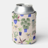 サボテン模様ほこりっぽいピンク 缶クーラー (缶正面)