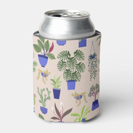 サボテン模様ほこりっぽいピンク 缶クーラー (缶正面)