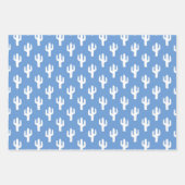 サボテン模様シャーベットカラーズデザートモダンおもしろい ラッピングペーパーシート (正面3)