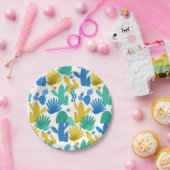 サボテン模様紙プレート ペーパープレート (パーティー)