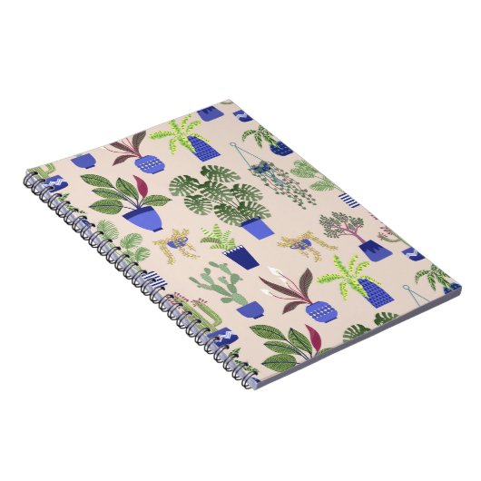 サボテン模様赤面ピンク ノートブック (右側)