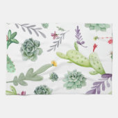 サボテン模様 キッチンタオル (横)