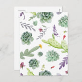 サボテン模様 シーズンポストカード (正面/裏面)