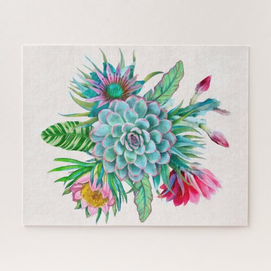 サボテン模様 ジグソーパズル (横)