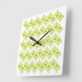 サボテン模様 スクエア壁時計 (傾斜)