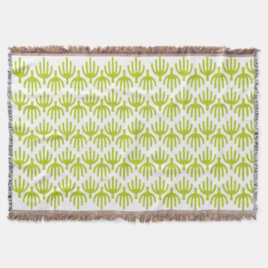 サボテン模様 スローブランケット (正面)