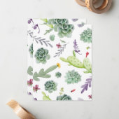 サボテン模様 ノートカード (正面/裏面インサイチュ)