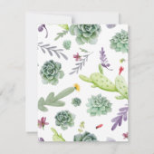 サボテン模様 ノートカード (裏面)