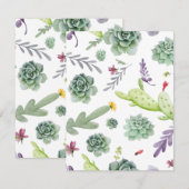 サボテン模様 ノートカード (正面/裏面)