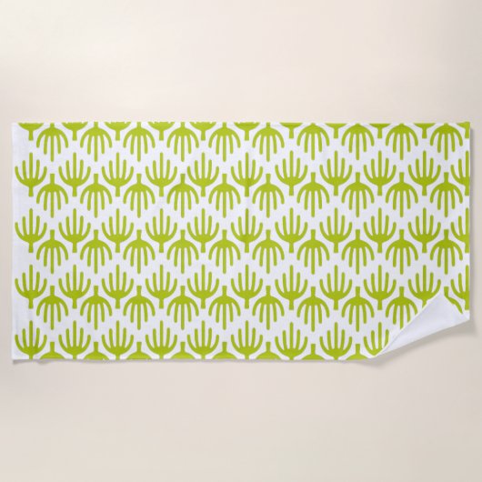 サボテン模様 ビーチタオル (正面)