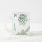 サボテン模様 フロストグラスマグカップ (左)