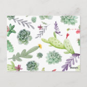 サボテン模様 ポストカード (裏面)