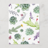 サボテン模様 ポストカード (正面)