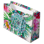 サボテン模様 ラージペーパーバッグ (正面アングル)