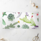 サボテン模様 三つ折りクリスマスカード (内部)