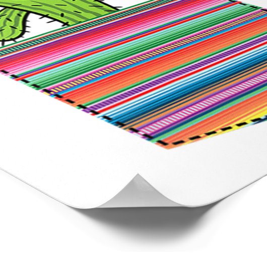 サボテン毛布ポケットセラプマルガリタフィエスタパーツ ポスター (角)