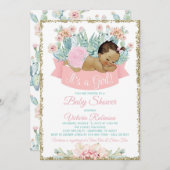 サボテン民族少女フィエスタベイビーシャワー 招待状 (正面/裏面)