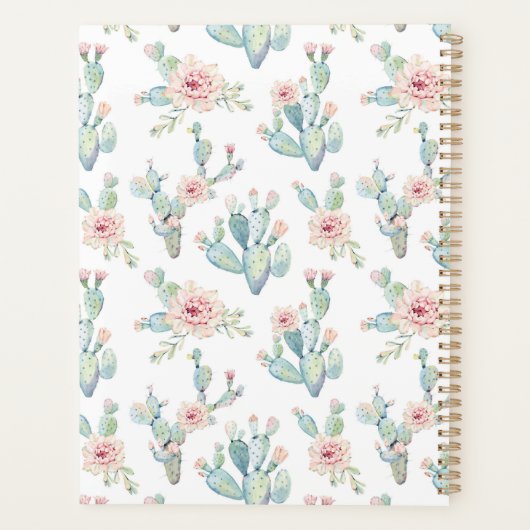 サボテン水の色ホームスクール先生学生 プランナー手帳 (裏面)