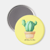 サボテン水彩画 – 植物愛好家Tシャツ マグネット (正面/裏面)