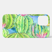 サボテン水彩:フローラ夏オーナメント。 Case-Mate iPhoneケース (裏面 (横))