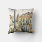 サボテン滝の水の色の砂漠の装飾 クッション (裏面)