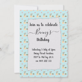 サボテン熱狂する誕生日パーティー 招待状