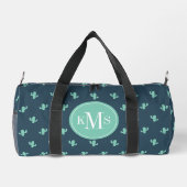 サボテン独身のパターン ダッフルバッグ (裏面)