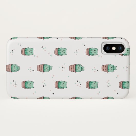 サボテン猫のiPhone Xの場合 Case-Mate iPhoneケース (裏面(横))