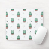 サボテン猫マウスパッド マウスパッド (マウス)