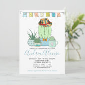 サボテン男の赤ちゃん | ベビーシャワー招待状 招待状 (スタンド正面)