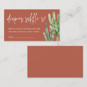 サボテン男女兼用デザートおむつラッフル エンクロージャーカード (正面/裏面)