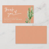 サボテン男女兼用砂漠こんにちは赤ちゃんシャワー エンクロージャーカード (正面/裏面)