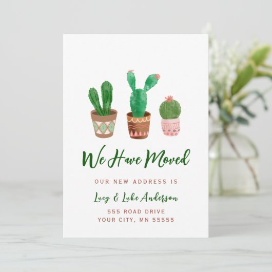 サボテン発表カードを移動した 案内状 (スタンド正面)