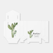 サボテン白い花パンパスグラスパーティー フェイバーボックス (折り畳みなし)