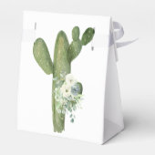 サボテン白い花パンパスグラスパーティー フェイバーボックス (裏面サイド)